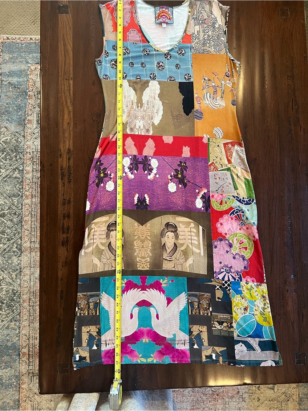 Johnny Was Asian inspired patchwork Dress - Picture 6 of 8